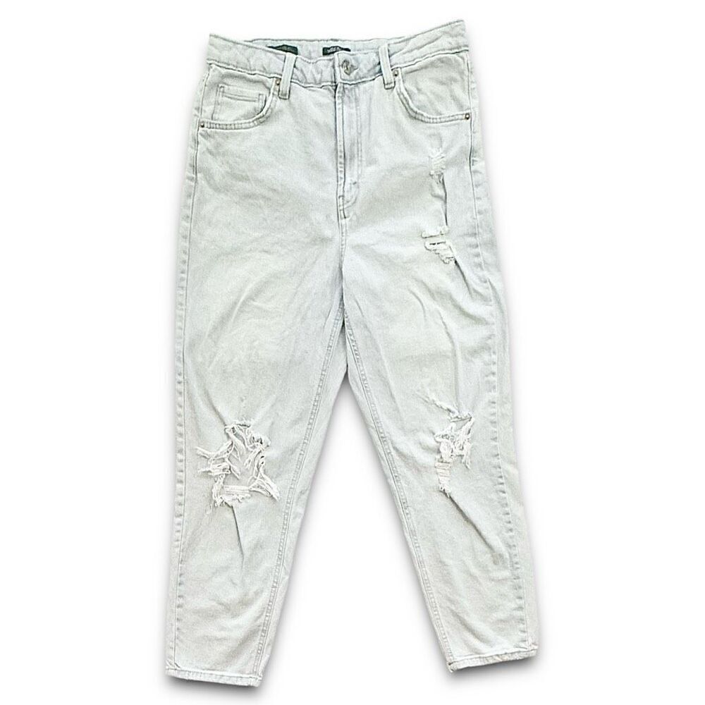 Wild Fable Highest Mom Jean Destroyed Light Wash Sz 12 - Picture 10 of 10